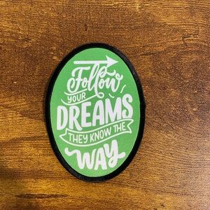 Positive Affirmation Patch | DIY Iron On Accessory - Green Inspirational Badge